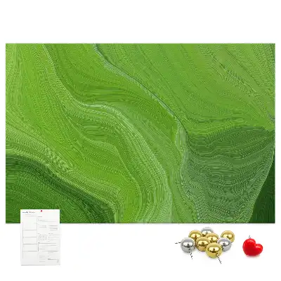 Modern Waves Printed Cork Board