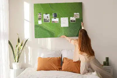 Modern Waves Printed Cork Board