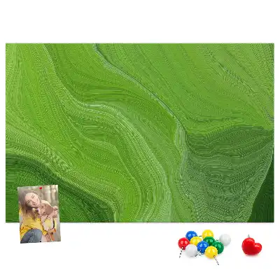 Modern Waves Printed Cork Board