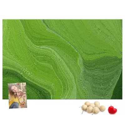 Modern Waves Printed Cork Board
