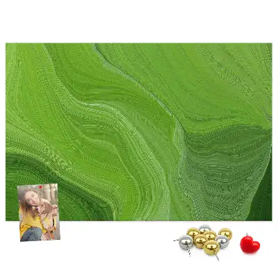 Modern Waves Printed Cork Board