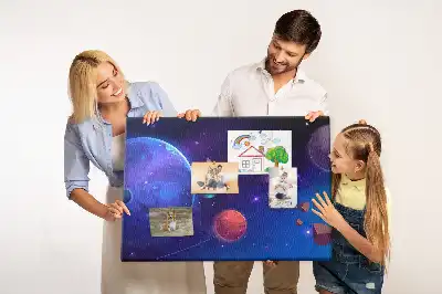 Galaxy planets cork memo board