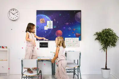 Galaxy planets cork memo board