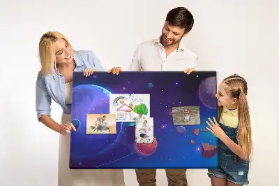 Galaxy planets cork memo board