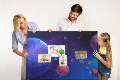 Galaxy planets cork memo board
