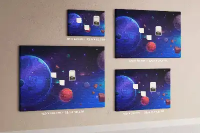 Galaxy planets cork memo board