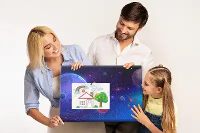 Galaxy planets cork memo board