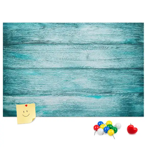 Blue old wood printed cork board