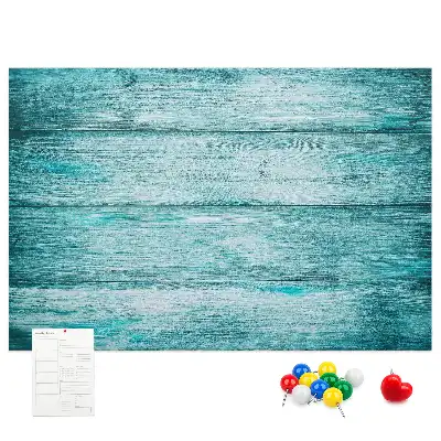 Blue old wood printed cork board