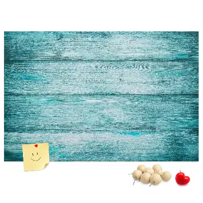 Blue old wood printed cork board