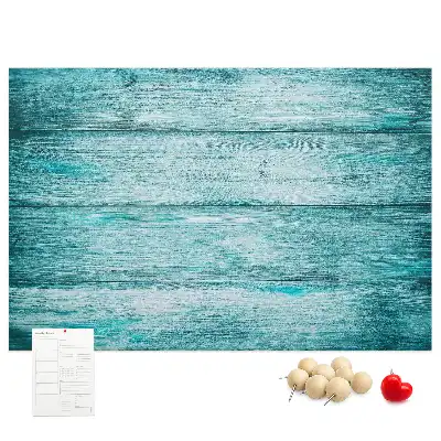Blue old wood printed cork board