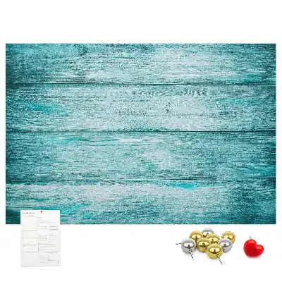 Blue old wood printed cork board