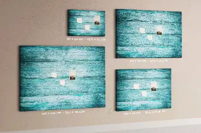 Blue old wood printed cork board