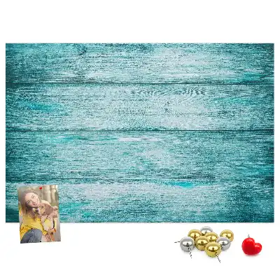 Blue old wood printed cork board