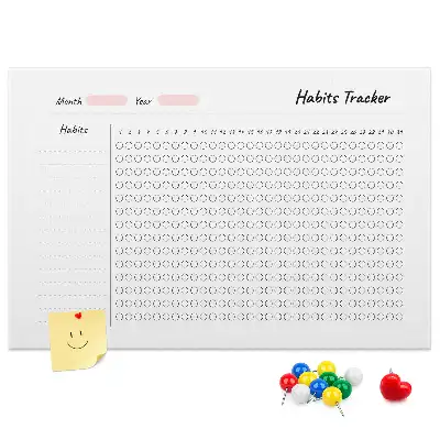 Printed Cork Board Habit tracker