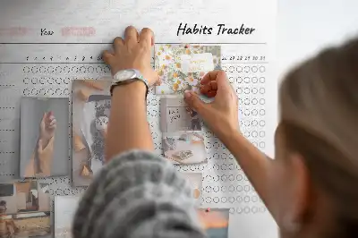 Printed Cork Board Habit tracker