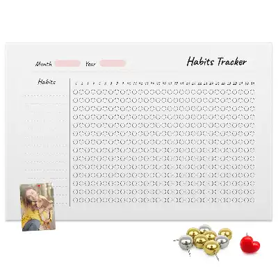 Printed Cork Board Habit tracker