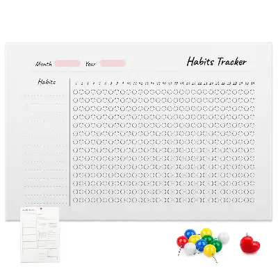 Printed Cork Board Habit tracker
