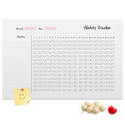 Printed Cork Board Habit tracker