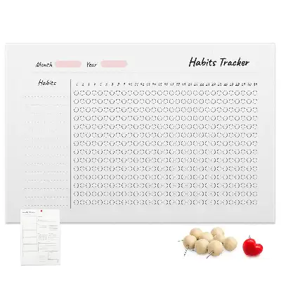 Printed Cork Board Habit tracker