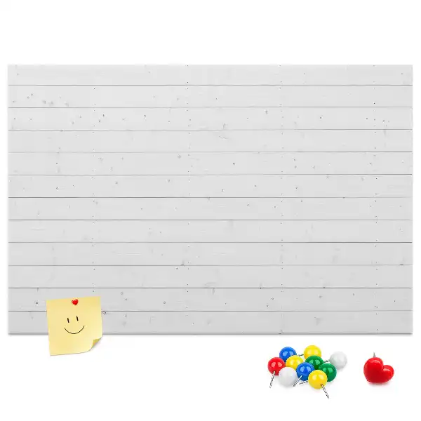Printed Cork Memo Board with Wooden Panels Pattern