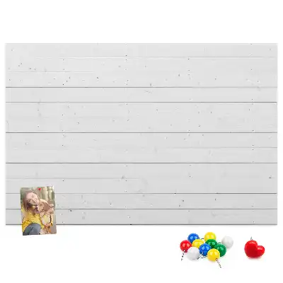 Printed Cork Memo Board with Wooden Panels Pattern