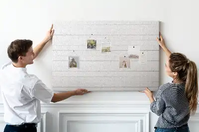 Printed Cork Memo Board with Wooden Panels Pattern