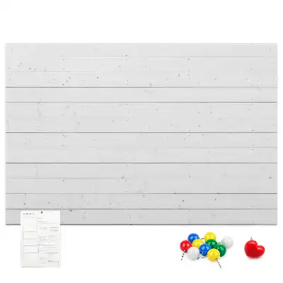 Printed Cork Memo Board with Wooden Panels Pattern