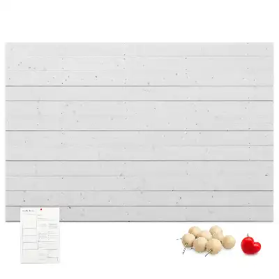 Printed Cork Memo Board with Wooden Panels Pattern