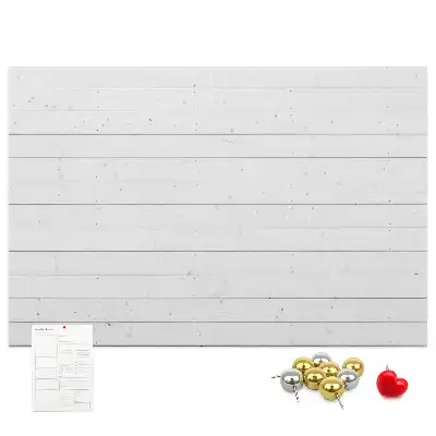 Printed Cork Memo Board with Wooden Panels Pattern