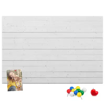 Printed Cork Memo Board with Wooden Panels Pattern
