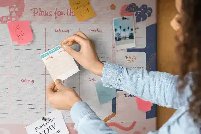Weekly Planner Cork Memo Board