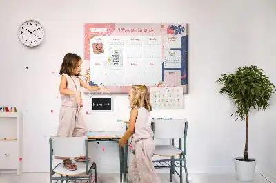 Weekly Planner Cork Memo Board