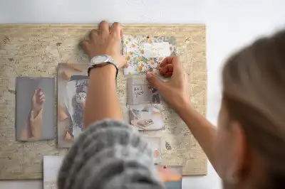 Vintage World Map Printed Cork Memo Board