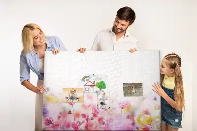 Flowers in the Meadow printed cork board