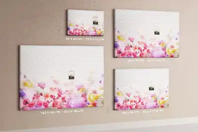 Flowers in the Meadow printed cork board
