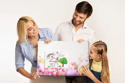 Flowers in the Meadow printed cork board