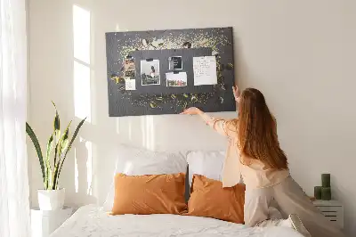 Printed Gold Confetti Cork Memo Board
