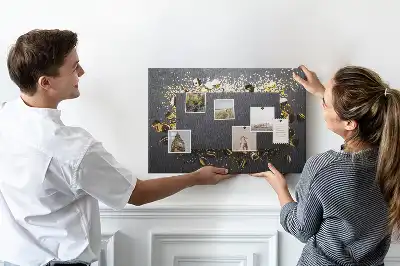 Printed Gold Confetti Cork Memo Board