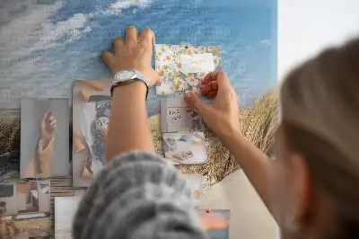 Beach view cork memo board