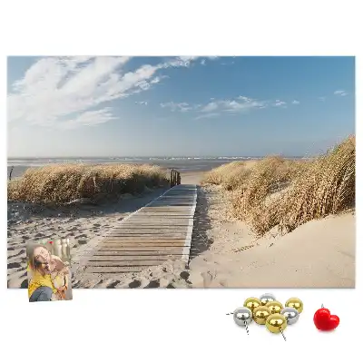 Cork memo board Beach view