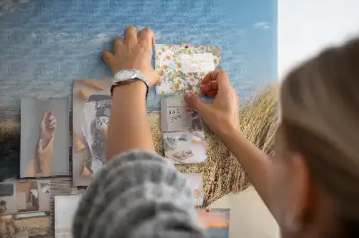 Cork memo board Beach view