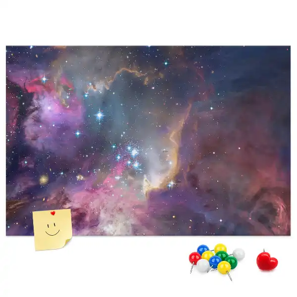 Galaxy World Printed Cork Board