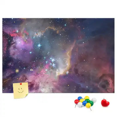 Printed Cork Board Galaxy world