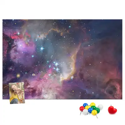 Galaxy World Printed Cork Board
