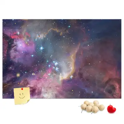 Printed Cork Board Galaxy world