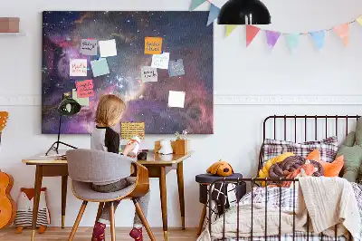 Galaxy World Printed Cork Board