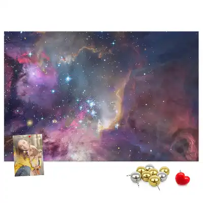 Printed Cork Board Galaxy world