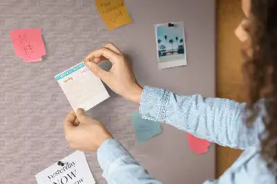 Printed Cork Memo Board in Flower Bouquet Design