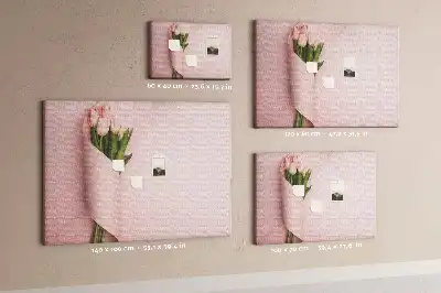 Printed Cork Memo Board in Flower Bouquet Design